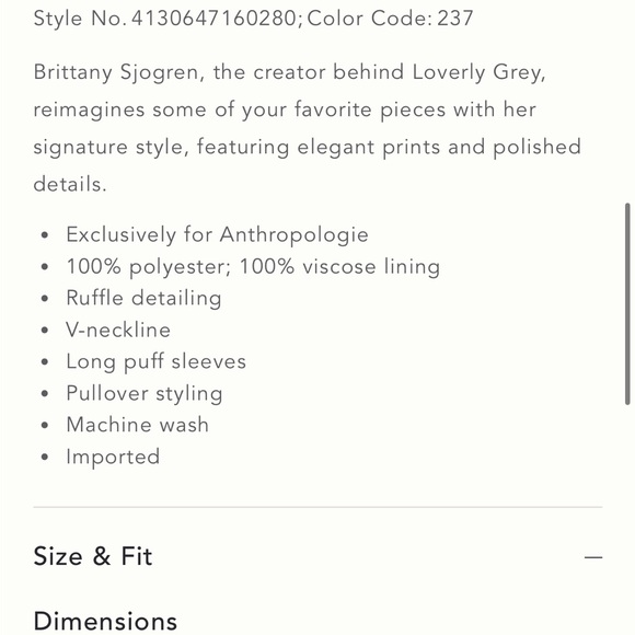 @loverlygrey x Anthropologie Puff-Sleeve Ruffle Mini Dress - Picture 3 of 9